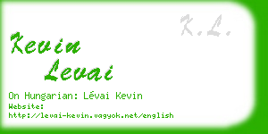 kevin levai business card
