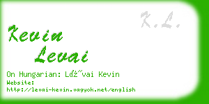 kevin levai business card